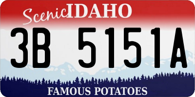 ID license plate 3B5151A