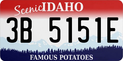 ID license plate 3B5151E
