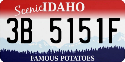 ID license plate 3B5151F