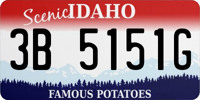 ID license plate 3B5151G