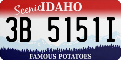 ID license plate 3B5151I