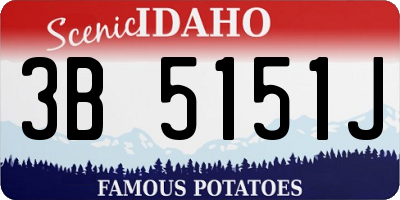 ID license plate 3B5151J