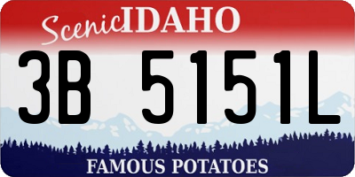ID license plate 3B5151L