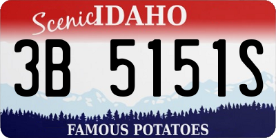 ID license plate 3B5151S