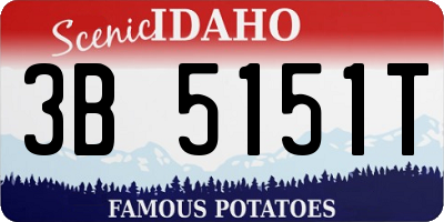 ID license plate 3B5151T