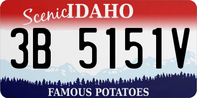 ID license plate 3B5151V
