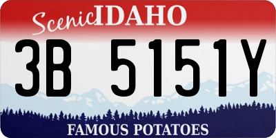 ID license plate 3B5151Y