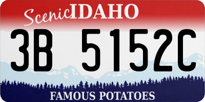 ID license plate 3B5152C