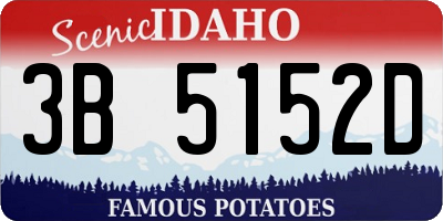 ID license plate 3B5152D