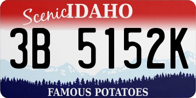ID license plate 3B5152K