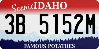 ID license plate 3B5152M
