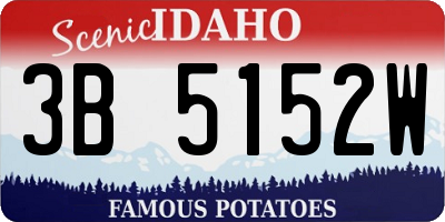 ID license plate 3B5152W