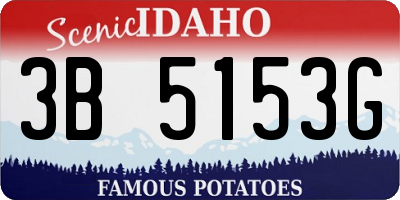 ID license plate 3B5153G
