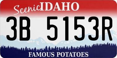 ID license plate 3B5153R