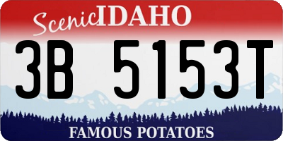 ID license plate 3B5153T