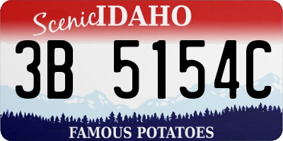 ID license plate 3B5154C
