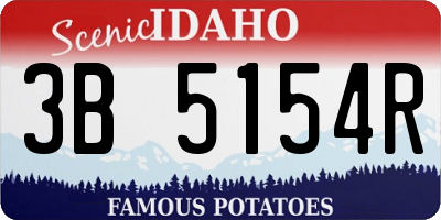 ID license plate 3B5154R