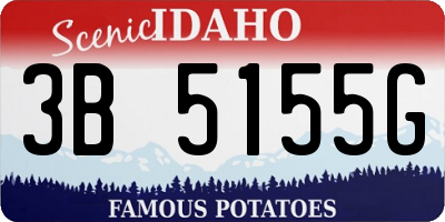ID license plate 3B5155G