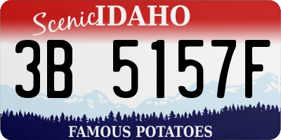 ID license plate 3B5157F