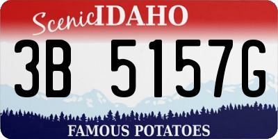 ID license plate 3B5157G
