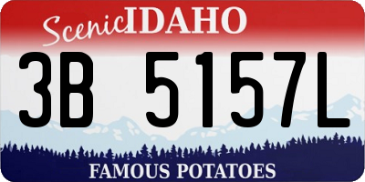 ID license plate 3B5157L