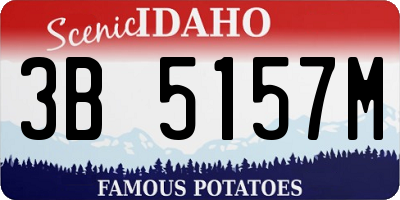 ID license plate 3B5157M