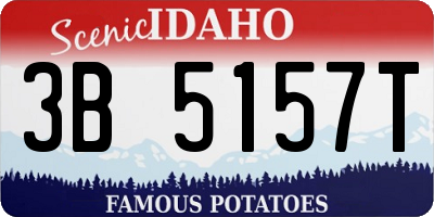 ID license plate 3B5157T