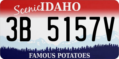 ID license plate 3B5157V