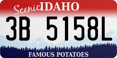 ID license plate 3B5158L