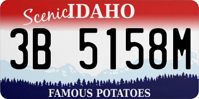 ID license plate 3B5158M