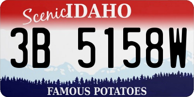 ID license plate 3B5158W