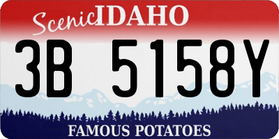 ID license plate 3B5158Y