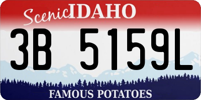 ID license plate 3B5159L