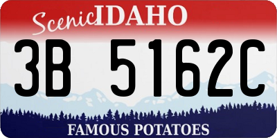 ID license plate 3B5162C