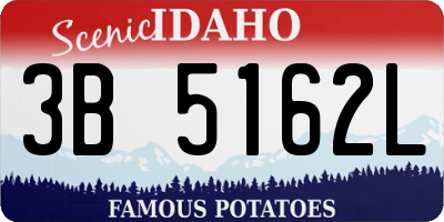 ID license plate 3B5162L
