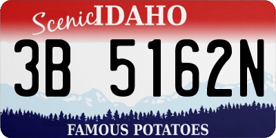 ID license plate 3B5162N