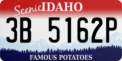 ID license plate 3B5162P