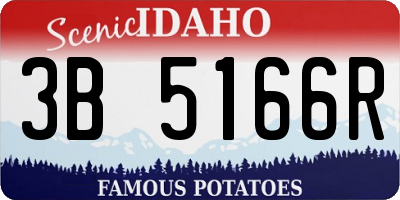 ID license plate 3B5166R