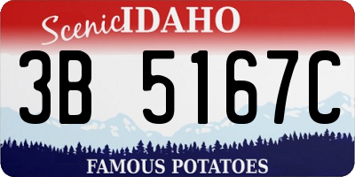 ID license plate 3B5167C