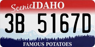 ID license plate 3B5167D