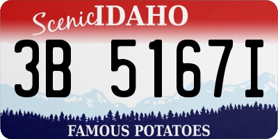 ID license plate 3B5167I