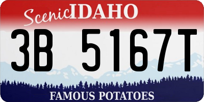 ID license plate 3B5167T