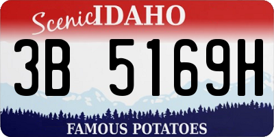 ID license plate 3B5169H