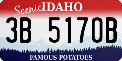 ID license plate 3B5170B