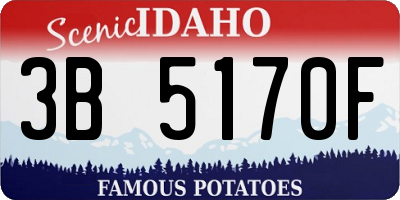 ID license plate 3B5170F