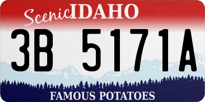 ID license plate 3B5171A