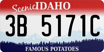 ID license plate 3B5171C