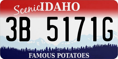 ID license plate 3B5171G