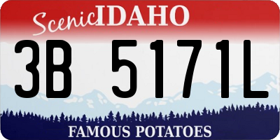 ID license plate 3B5171L