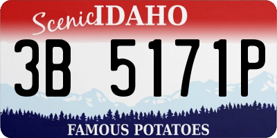ID license plate 3B5171P